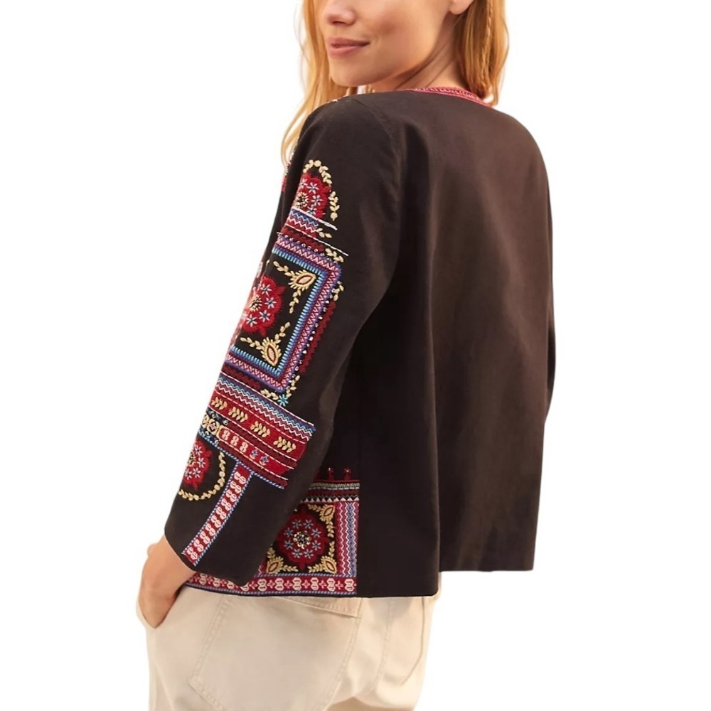 BY ANTHROPOLOGIE Abstract Embroidered Jacket - Picture 2 of 11